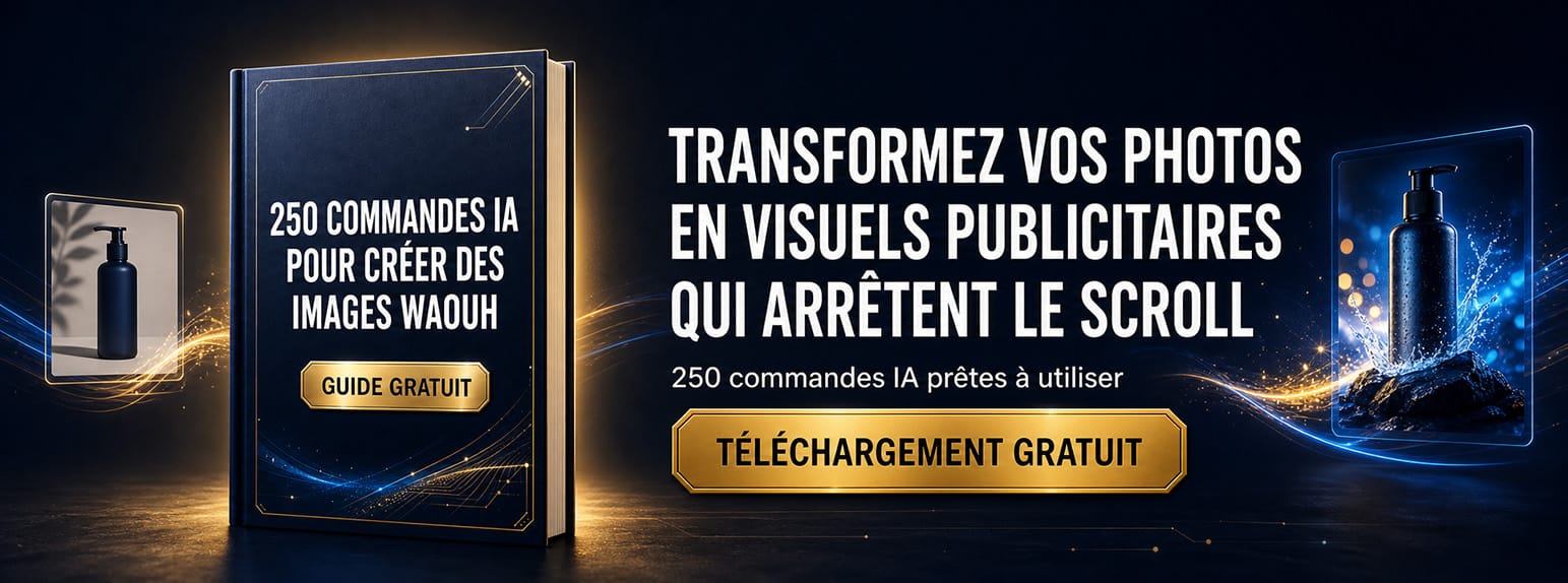 250 Commandes IA pour Créer des Images Publicitaires WAOUH — Guide PDF Gratuit