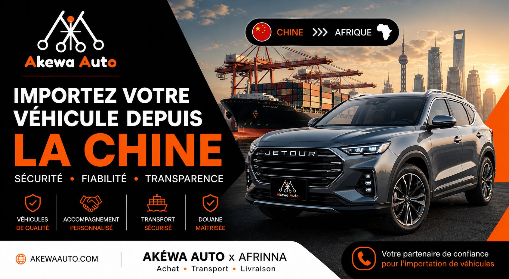 Sourcing achat de voiture avec Akewa Auto