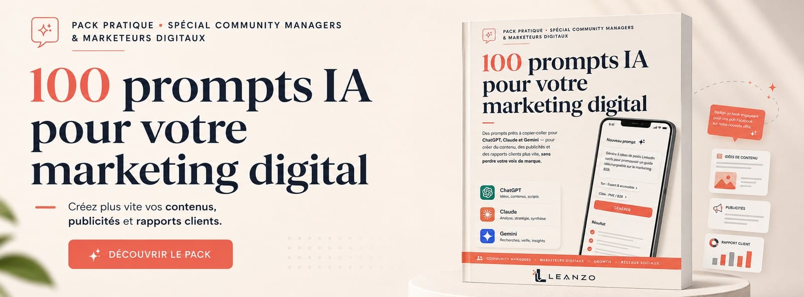 100 prompts IA pour votre marketing digital