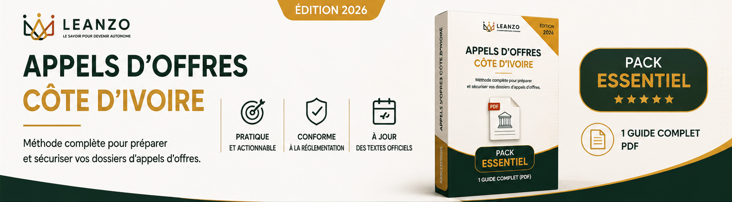 APPELS D'OFFRES COTE D'IVOIRE 2026 — Pack Essentiel