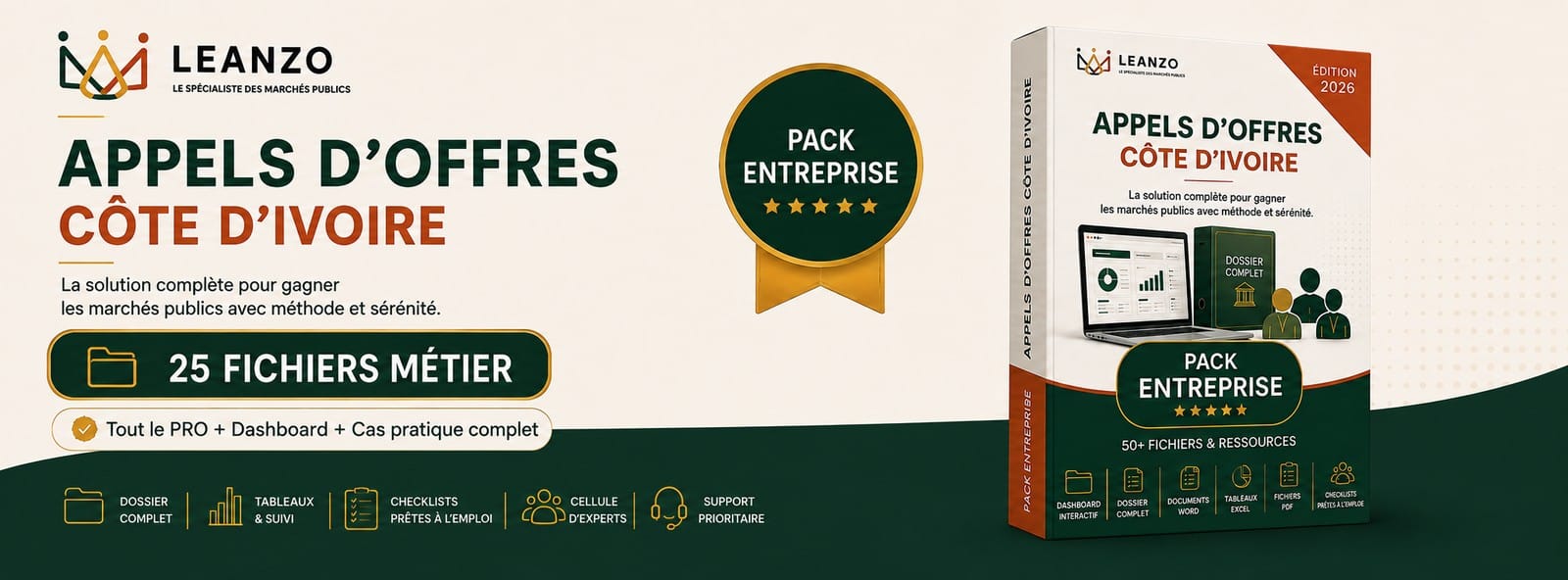 APPELS D'OFFRES COTE D'IVOIRE 2026 - Pack ENTREPRISE