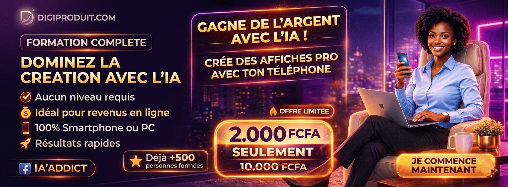 Crée  des affiches pros qui vendent 10 fois + avec l'IA.