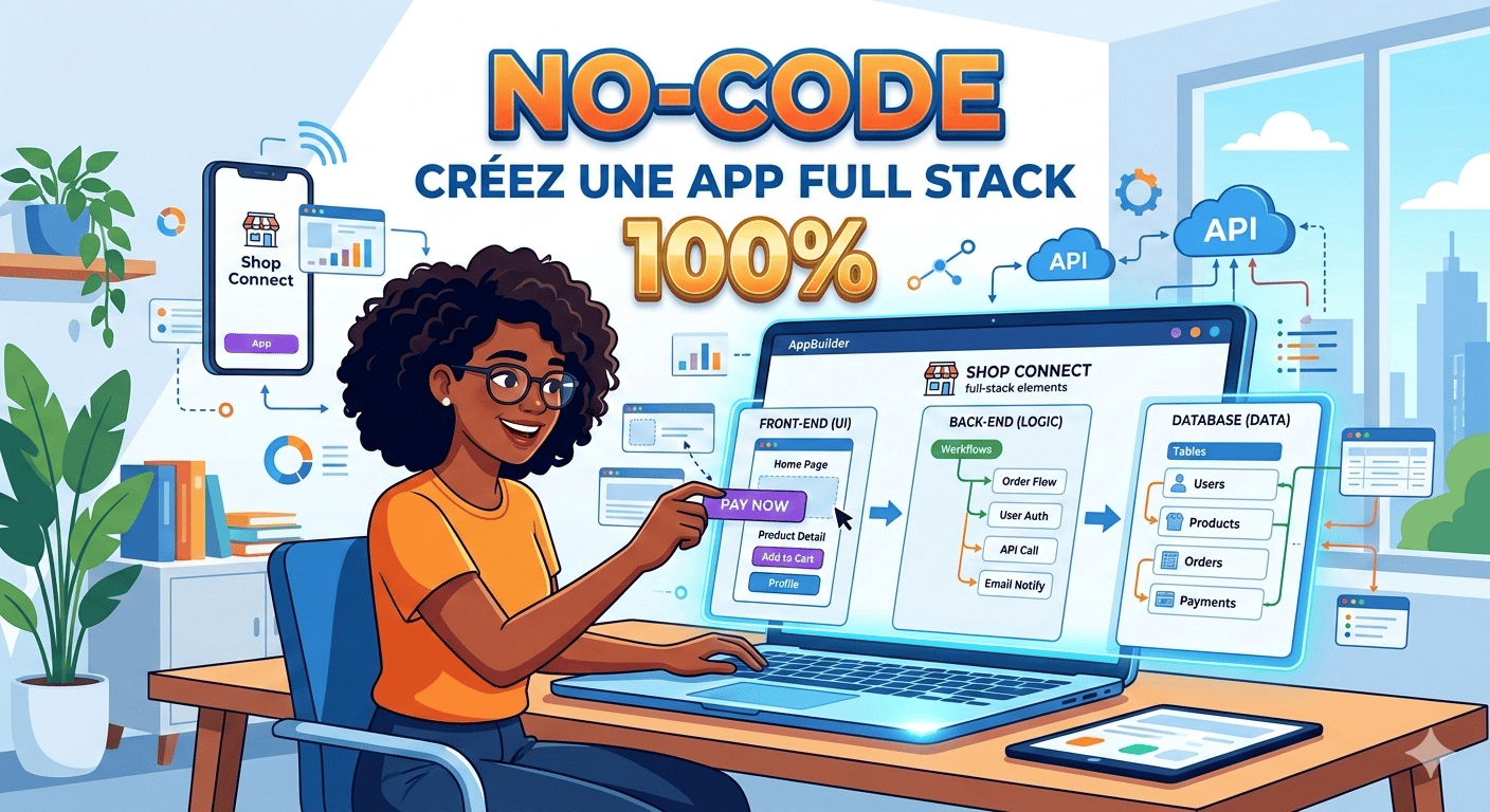No-Code Cr´eer une Application Full Stack 100% Sans Programmer