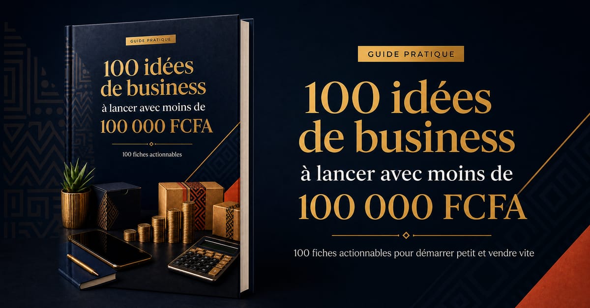 100 idées de business à lancer avec moins de 100 000 FCFA