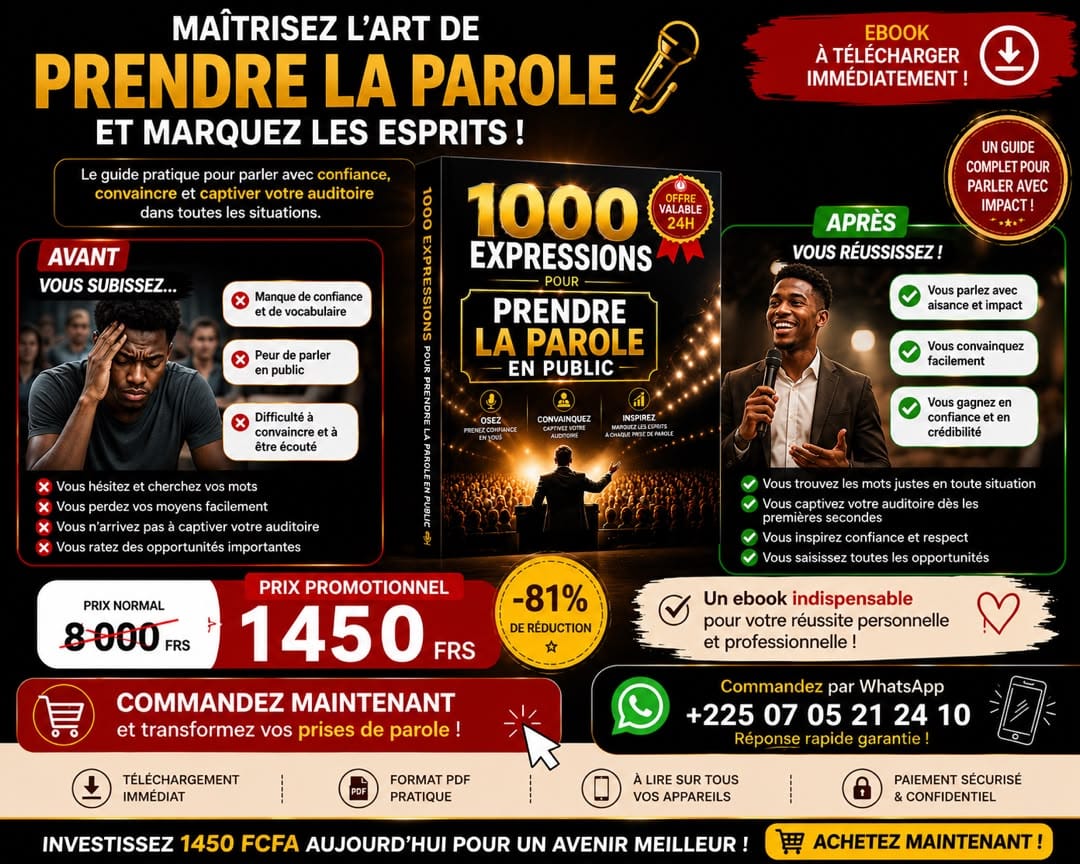 1000 Expressions Pour Prendre la Parole en Public ( PDF )