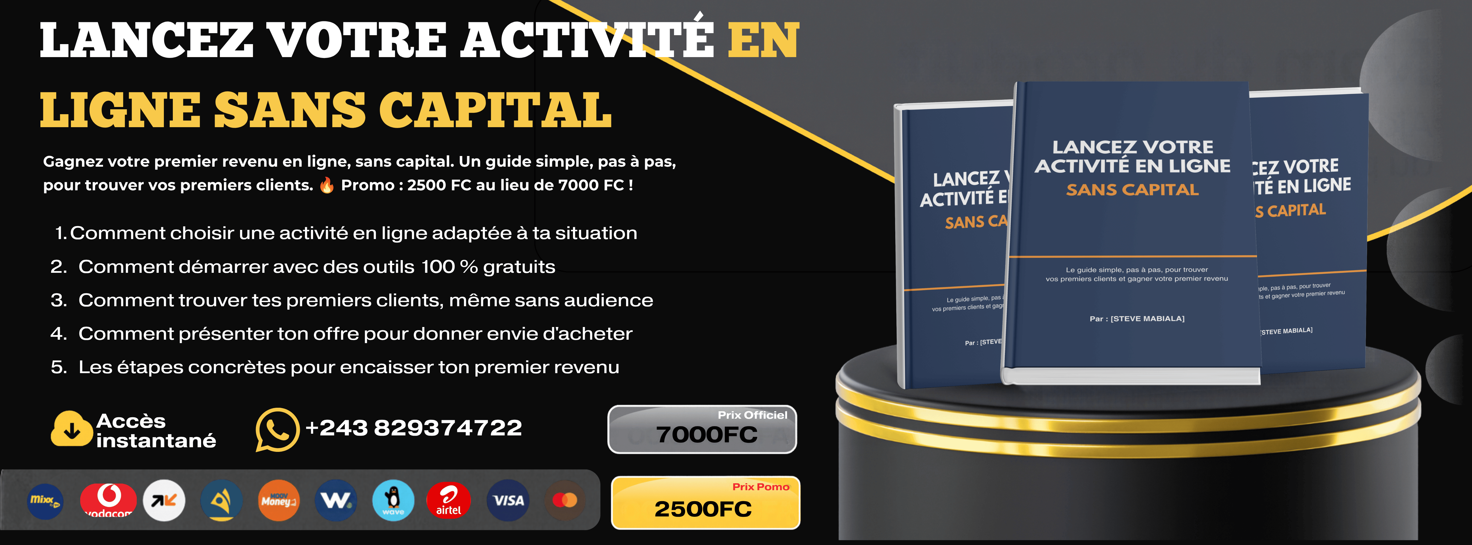 LANCEZ VOTRE ACTIVITÉ EN LIGNE SANS CAPITAL