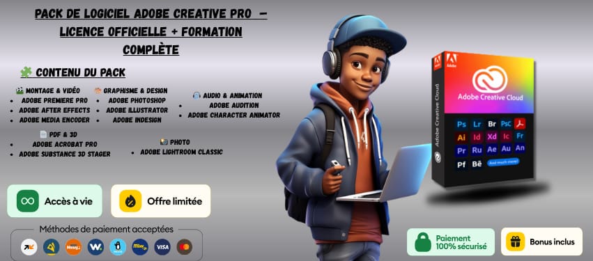 đ PACK DE LOGICIEL D'ADOBE CLOUD - Version Windows et MacOs