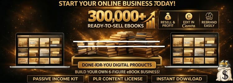 📚 Mega Pack 300,000+ eBooks PLR/MRR – Complete Digital Library