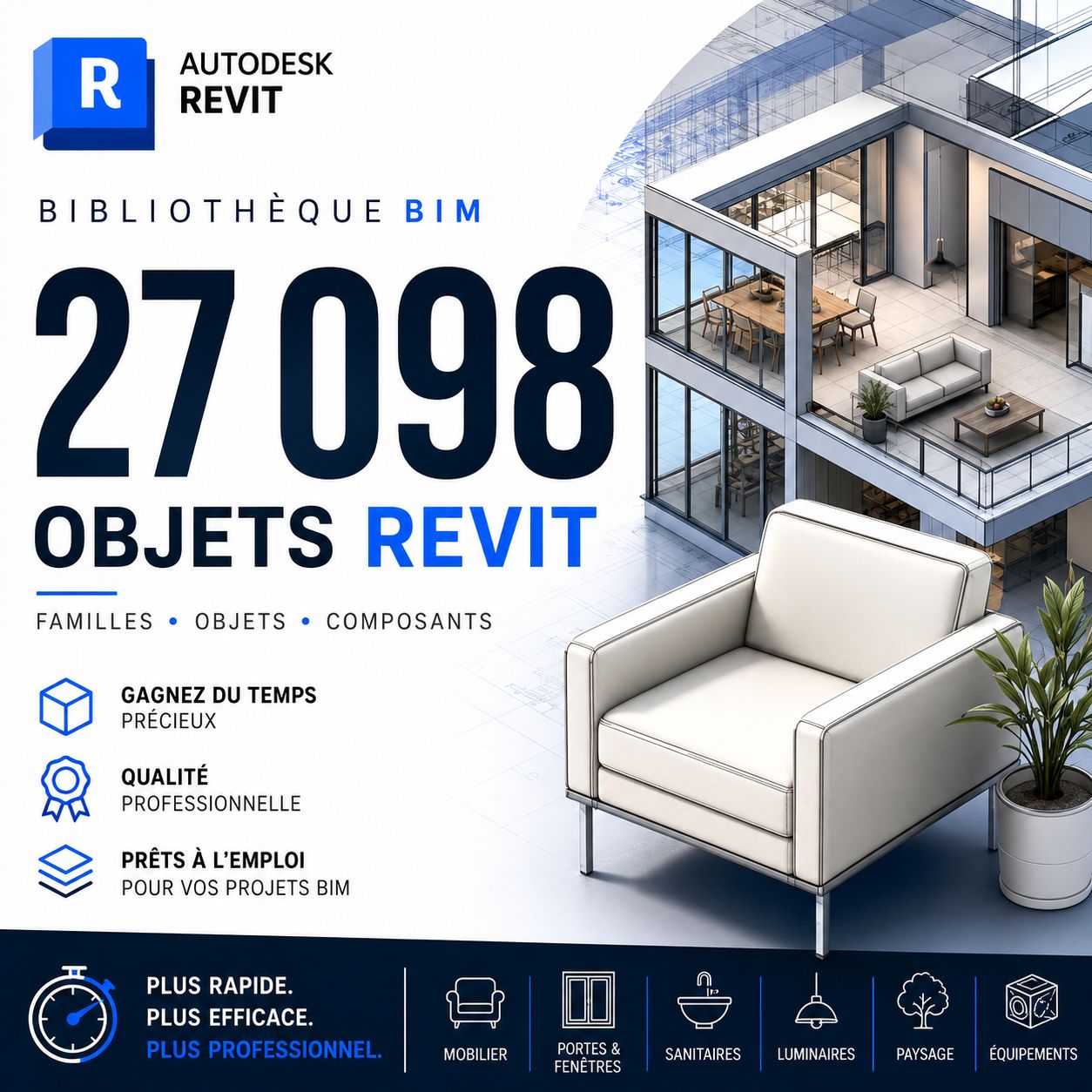 BIBLIOTHEQUE REVIT  ( 27 098 d'Objet )