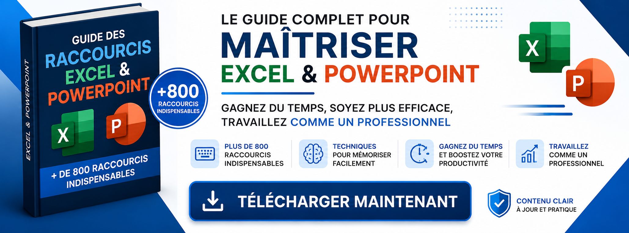 Guide complet des raccourcis Excel et PowerPoint - plus de 800 raccourcis indispensables