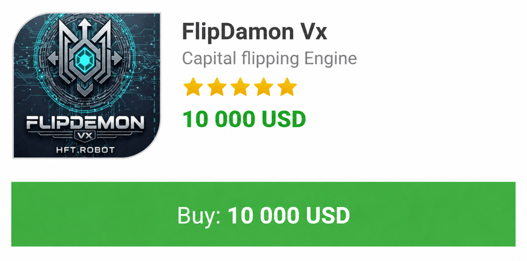 Valeur affichée du robot FlipDamon VxPro