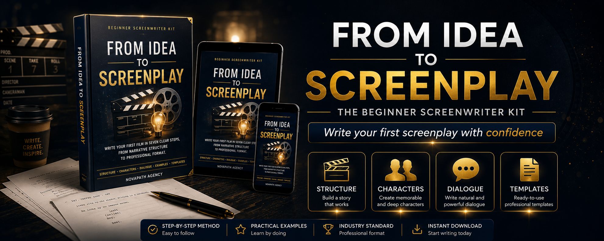 From Idea to Screenplay: The Beginner Screenwriter Kit