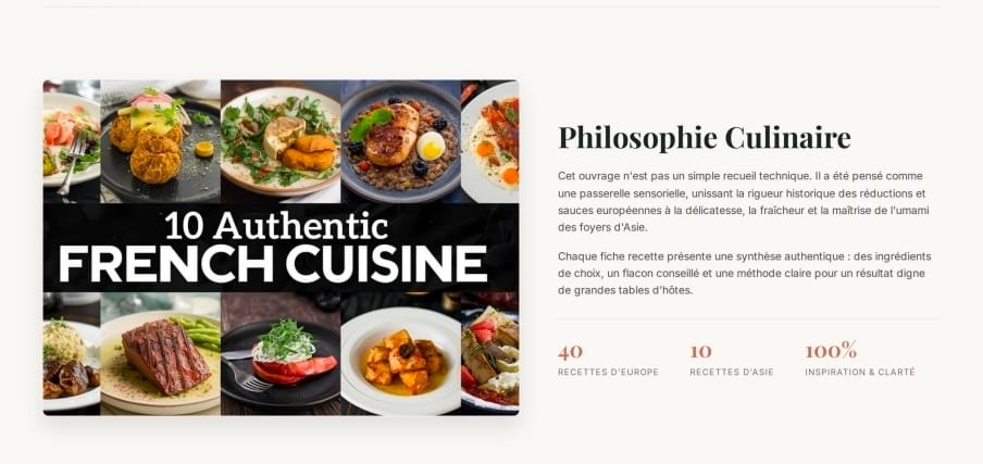 Symphonie des Terroirs - Livre de recettes culinaires Européennes et Asiatiques