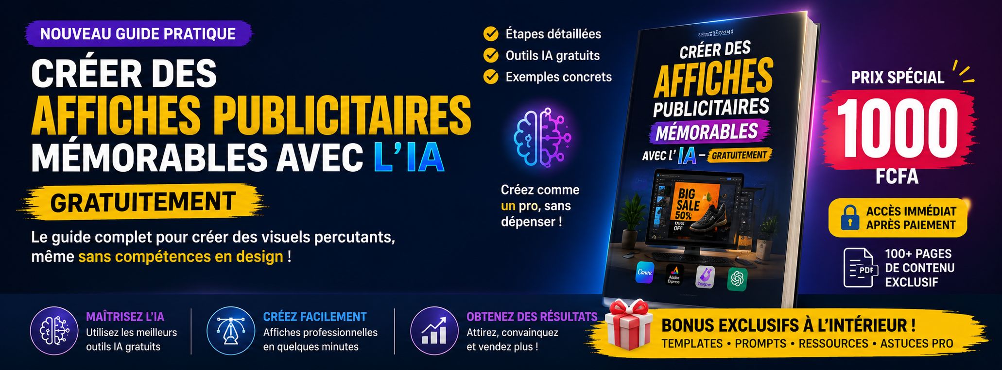 Créer des Affiches Publicitaires Mémorables avec l'IA — Gratuitement