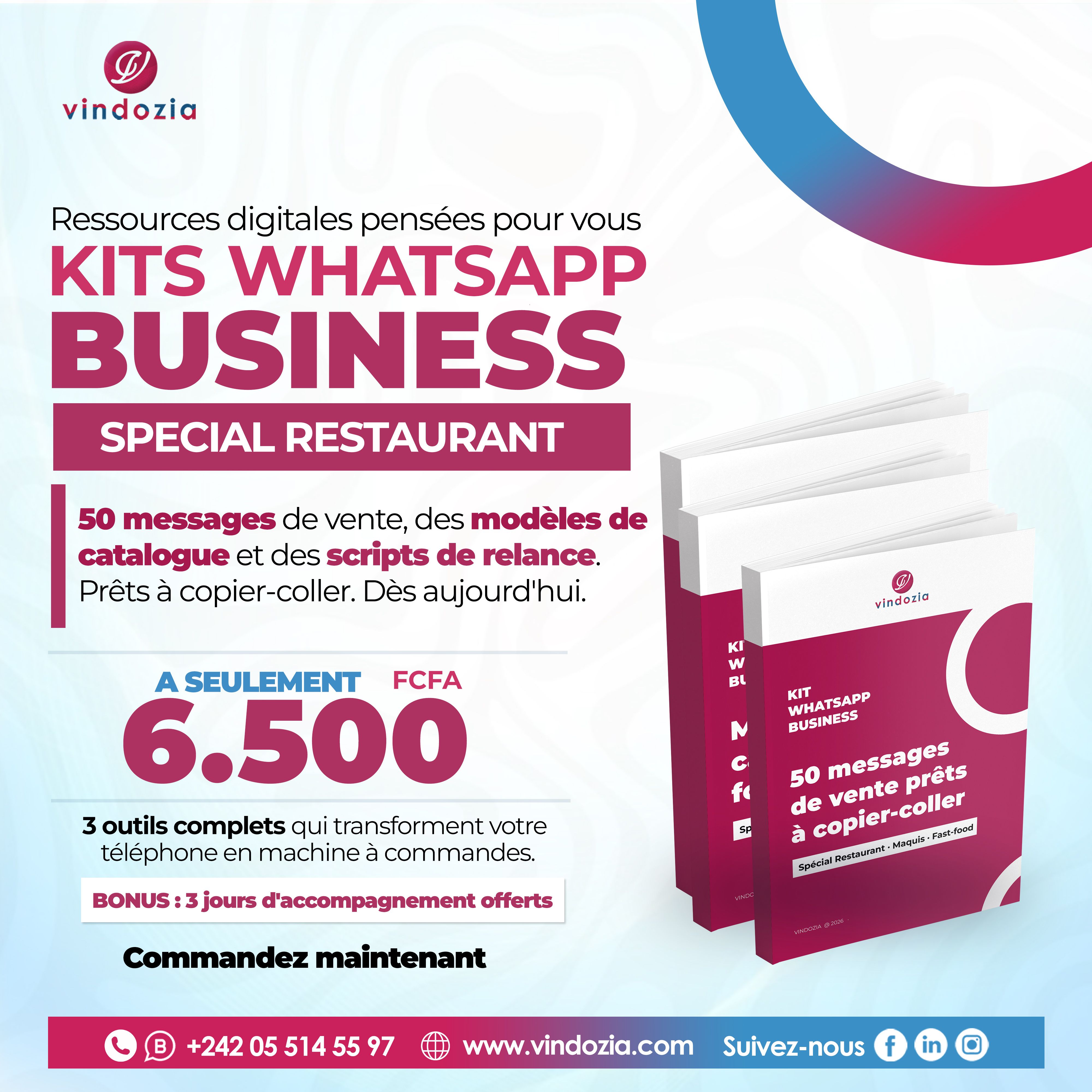 KITS WHATSAPP BUSINESS — Spécial Restaurant & Maquis
