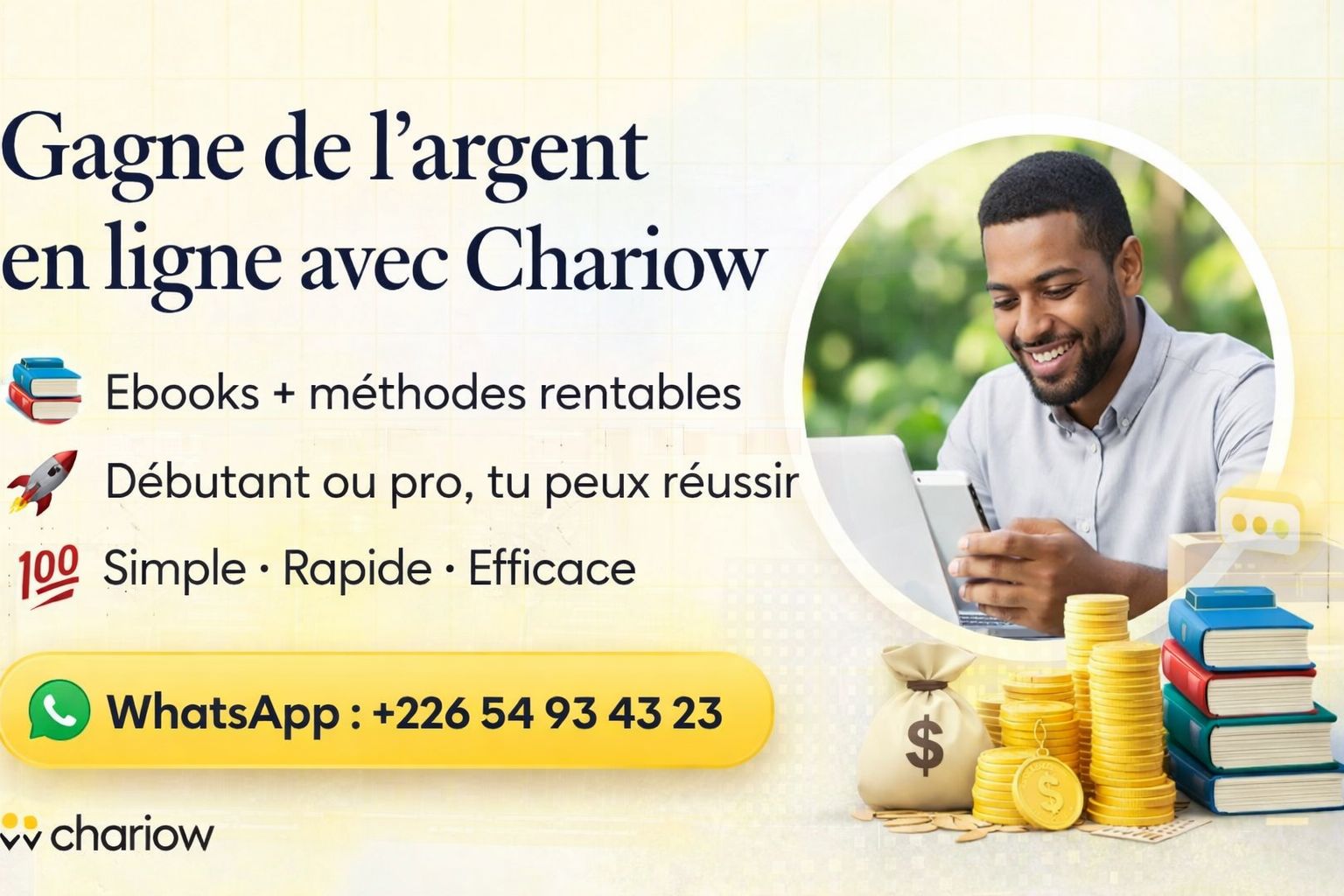 Gagner de l'argent avec Chariow en 2026