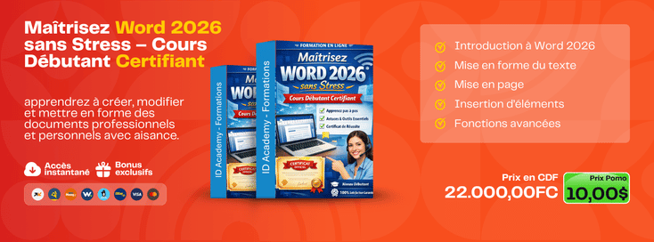 Maîtrisez Word 2026 sans Stress – Cours Débutant Certifiant