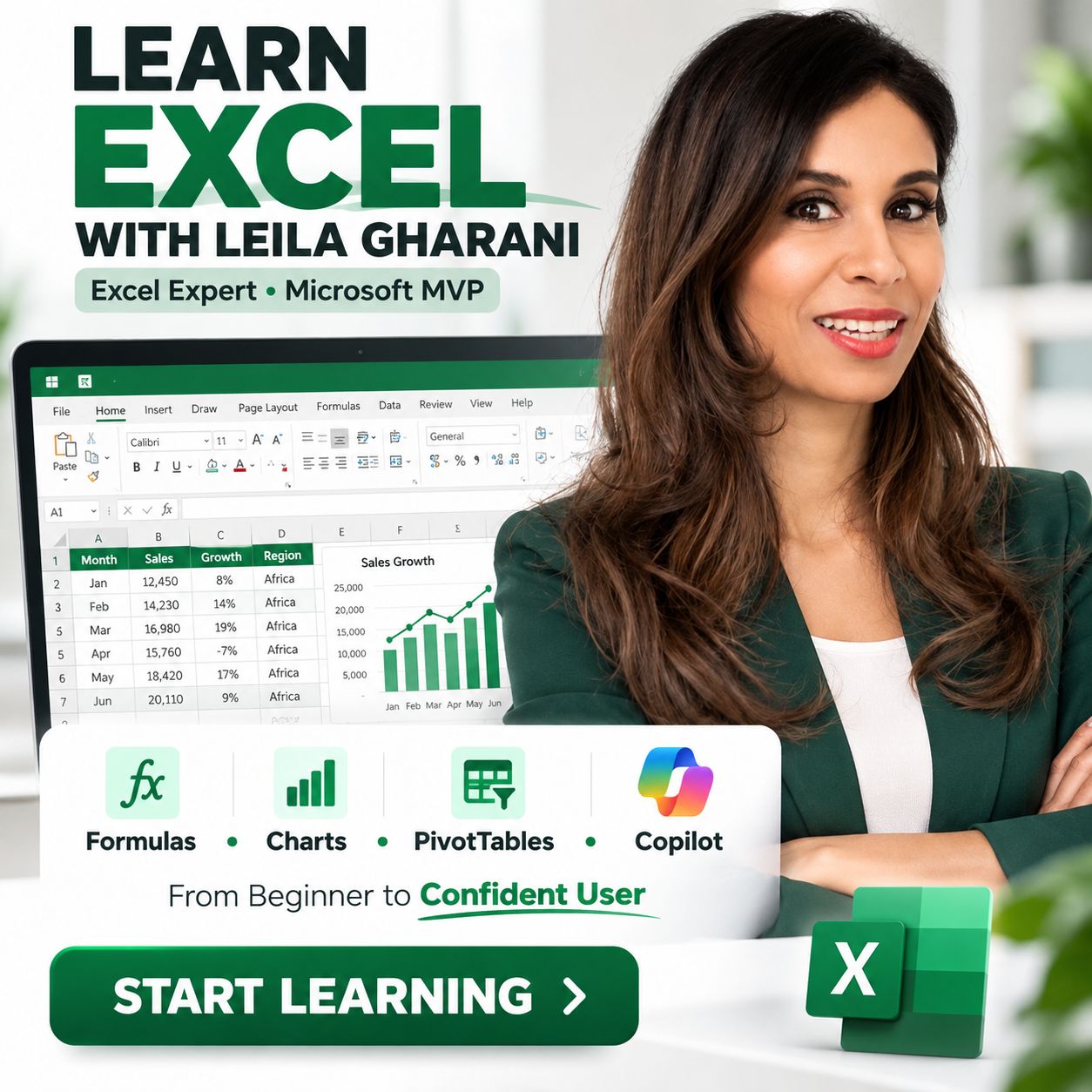 Master Excel professionally, even if you are starting from scratch.