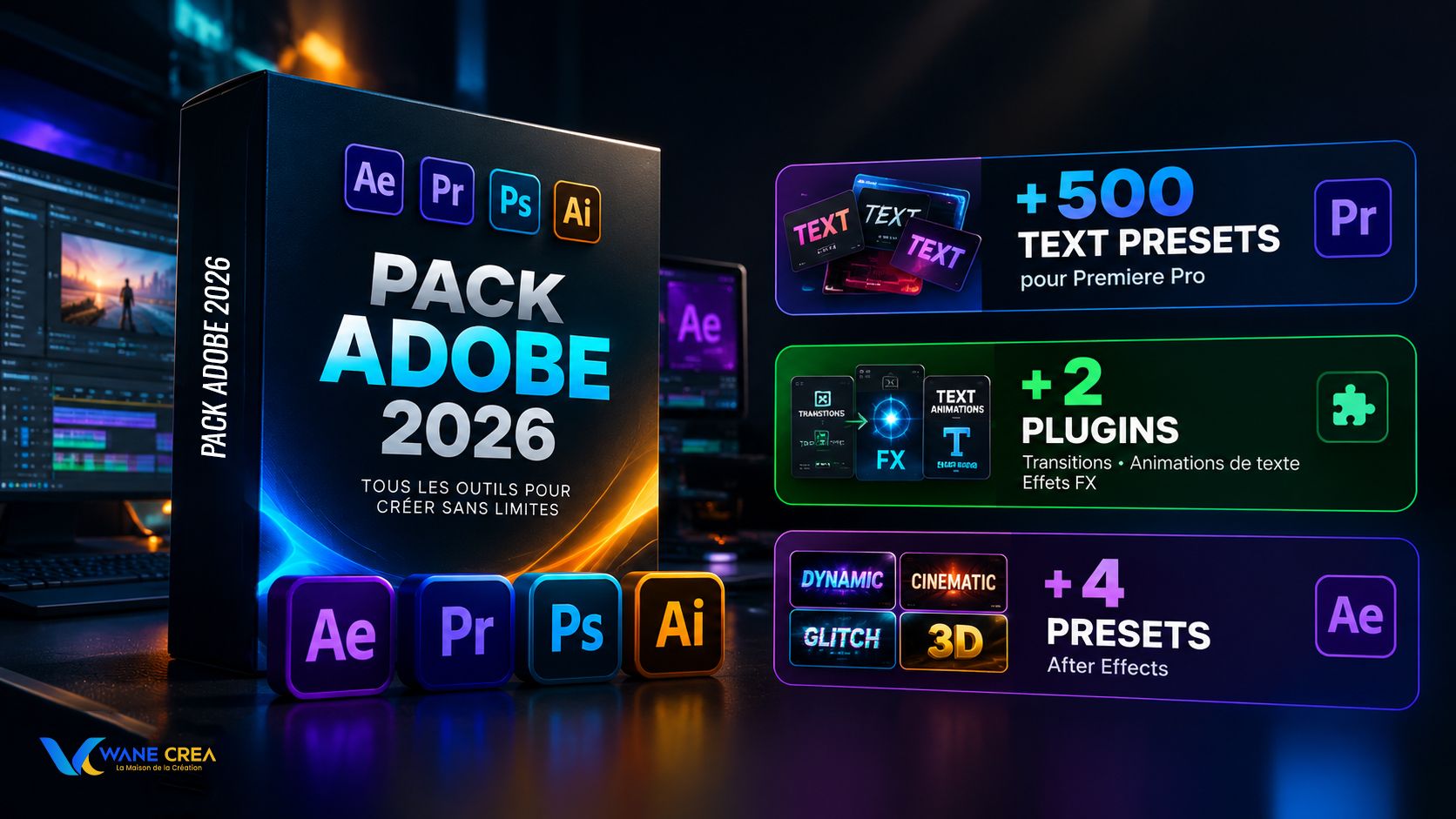 Pack Motion Design & Montage Vidéo 2026
