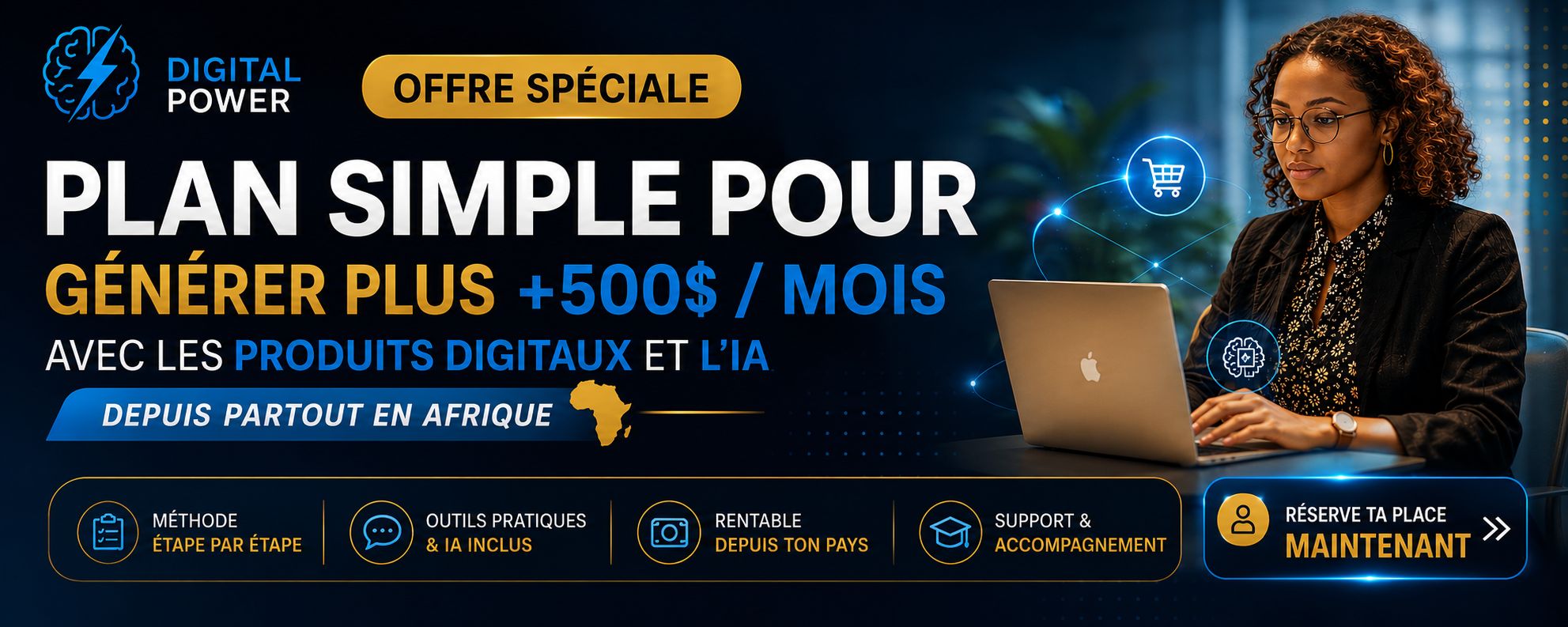 COMMENT GÉNÉRER +500$/MOIS EN AFRIQUE AVEC LES PRODUITS DIGITAUX & L’IA