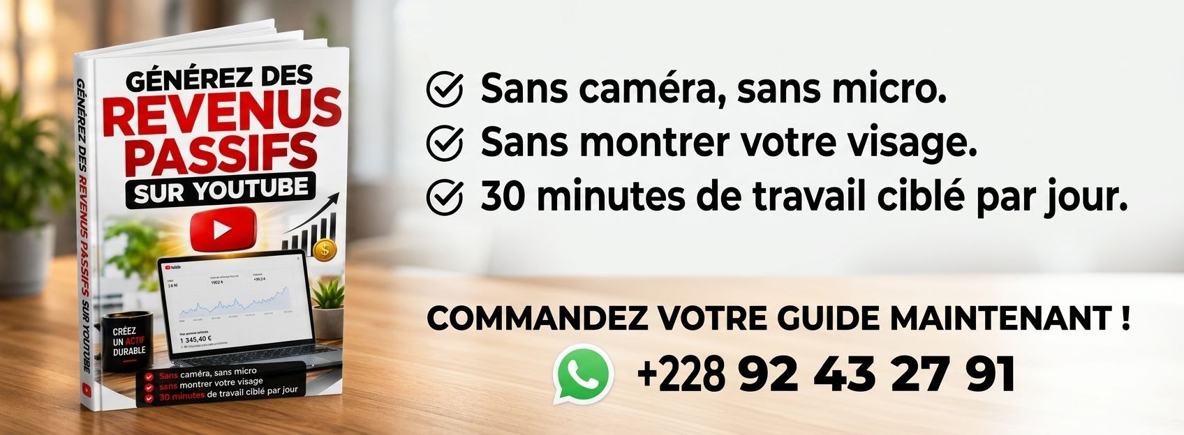 Générez des Revenus Passifs sur YouTube, cours 1