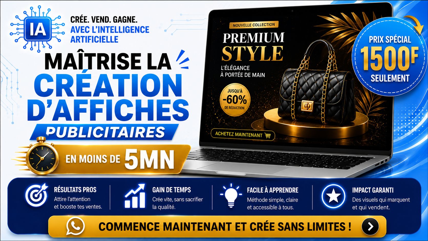 MAÃŽTRISE LA CREATION D'AFFICHES PUBLICITAIRES EN MOINS DE 5MN