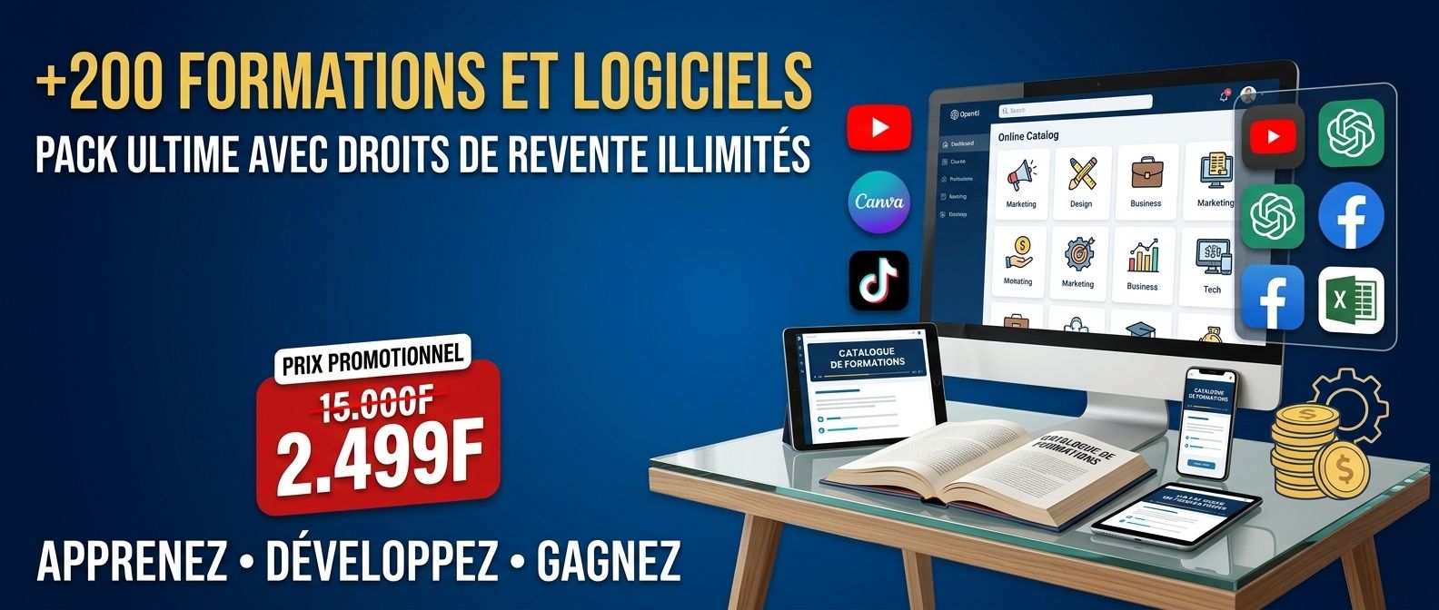 Pack de 200 formations les plus convoités