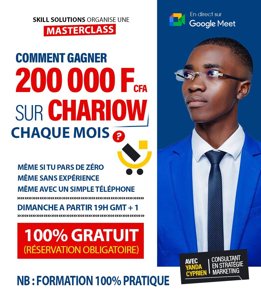 TU VEUX GAGNEZ 200 000 FCFA / MOIS SUR CHARIOW ?
