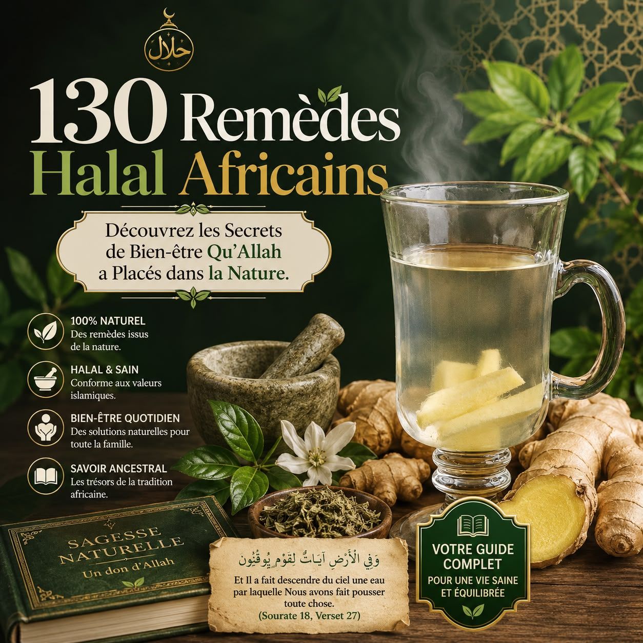 130 Remèdes Halal Africains : Découvrez les Secrets de Bien-être Qu’Allah a Placés dans la Nature.