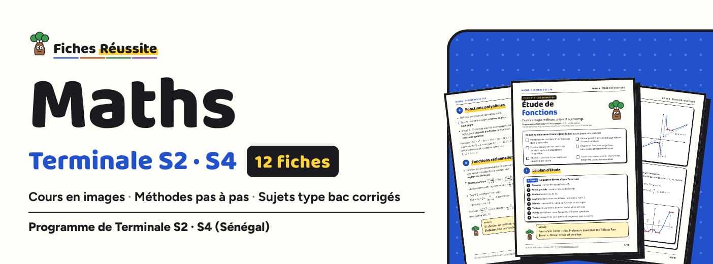 Extrait gratuit – Maths Terminale S2 / S4 (fiche 1 complète, PDF)