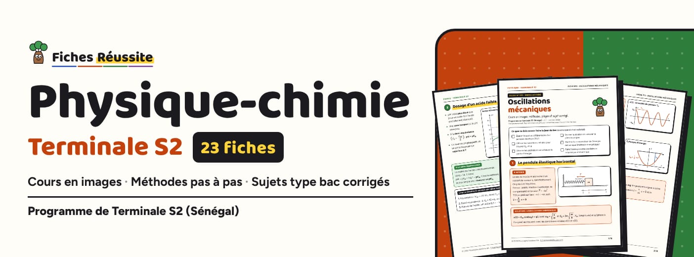 Extrait gratuit – Physique-chimie Terminale S2 (fiche P1 complète, PDF)