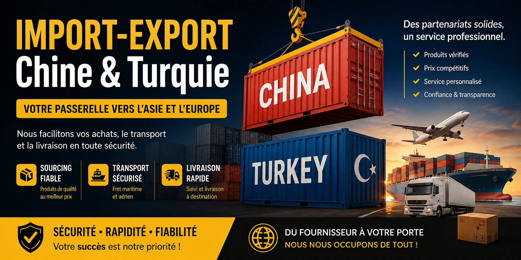 Import-Export Chine & Turquie : Le Guide Complet pour Réussir Vos Importations depuis l'Afrique