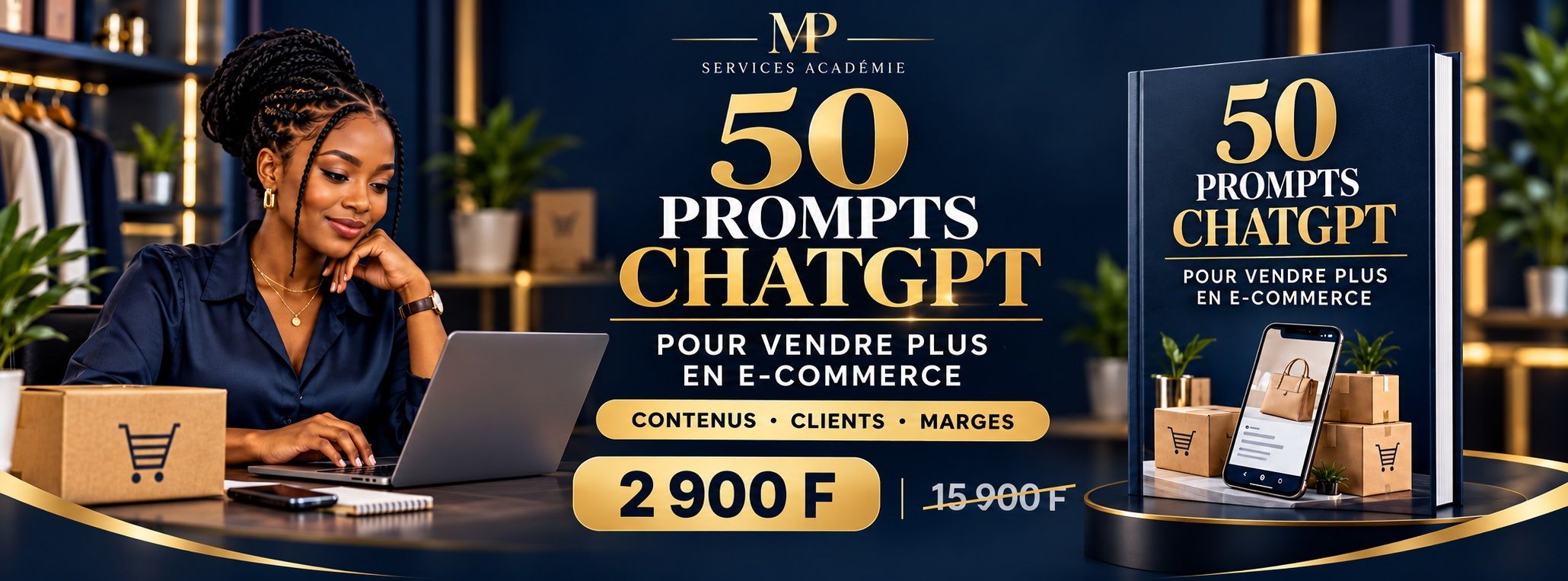 PACK DE 50 PROMPTS CHATGPT POUR VENDRE PLUS EN E-COMMERCE