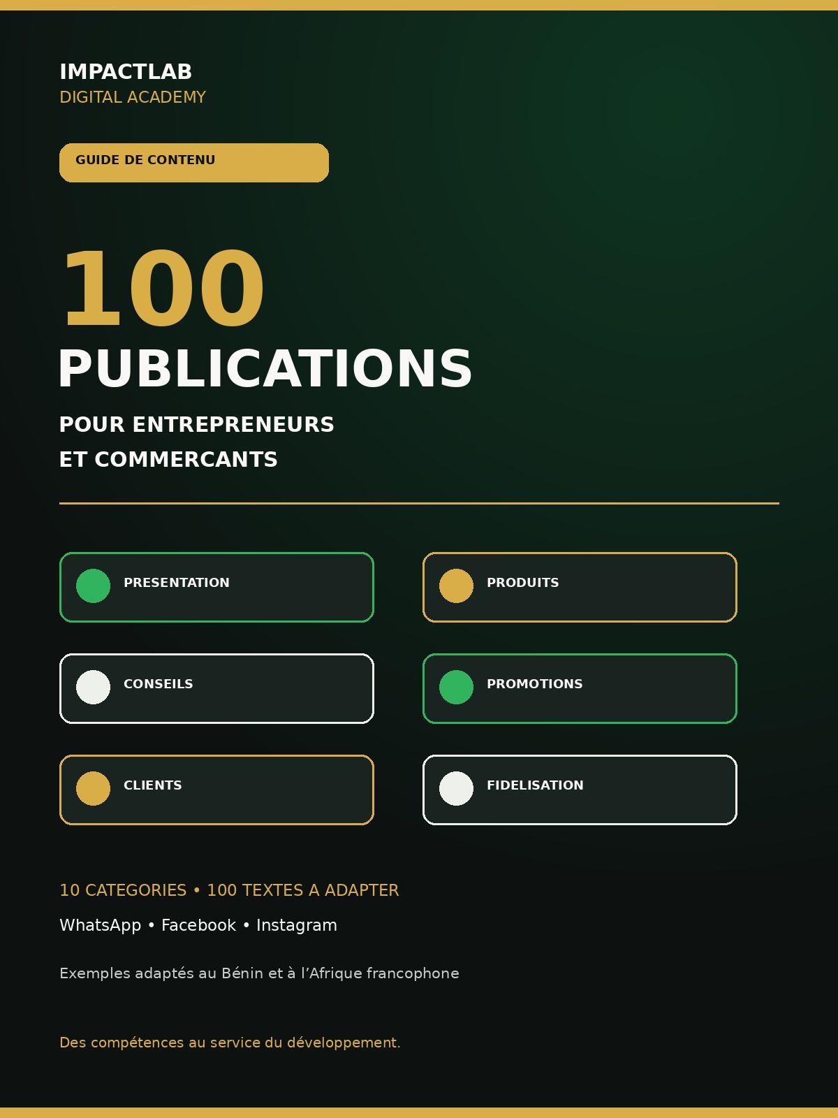 Pack de 100 publications