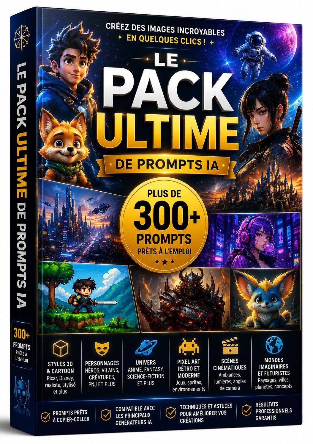 300+ Prompts IA pour Générer des Images Époustouflantes – Pack Complet