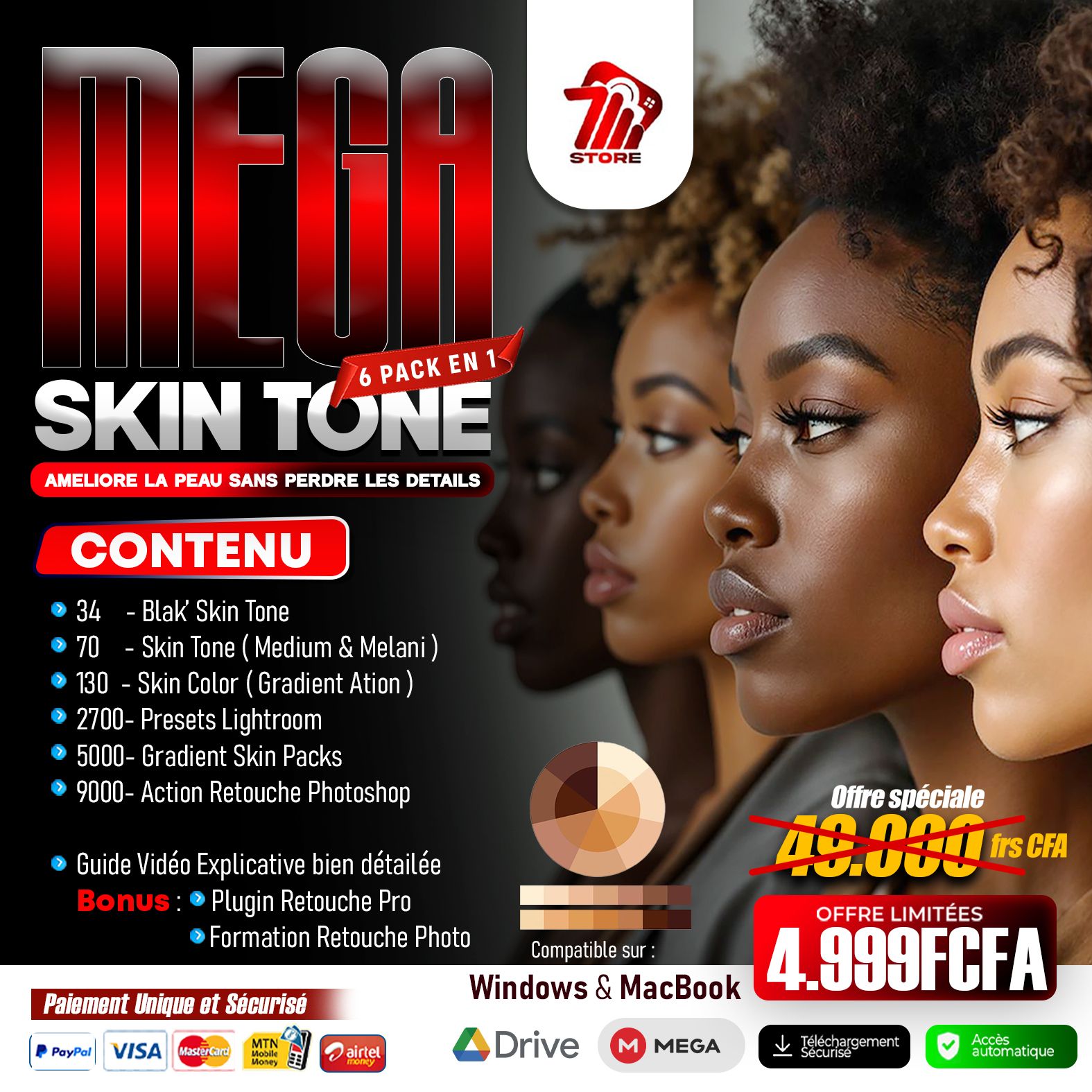 MEGA SKIN TONE  : Le Pack Ultime de Retouche Teint 6 en 1