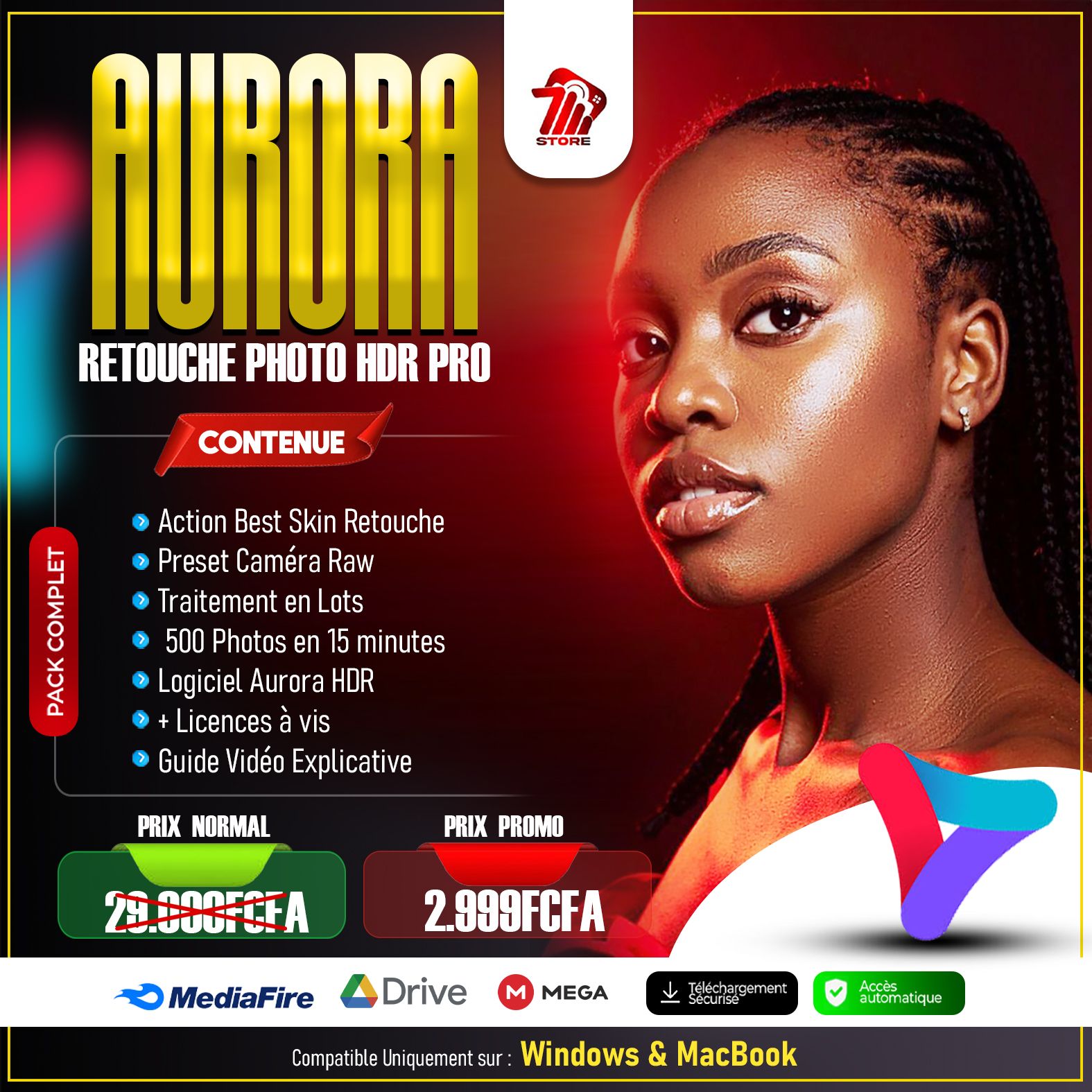 500 photos retouchées en 15 minutes avec Aurora HDR ⚡Gener 250.000FCFA  le moi