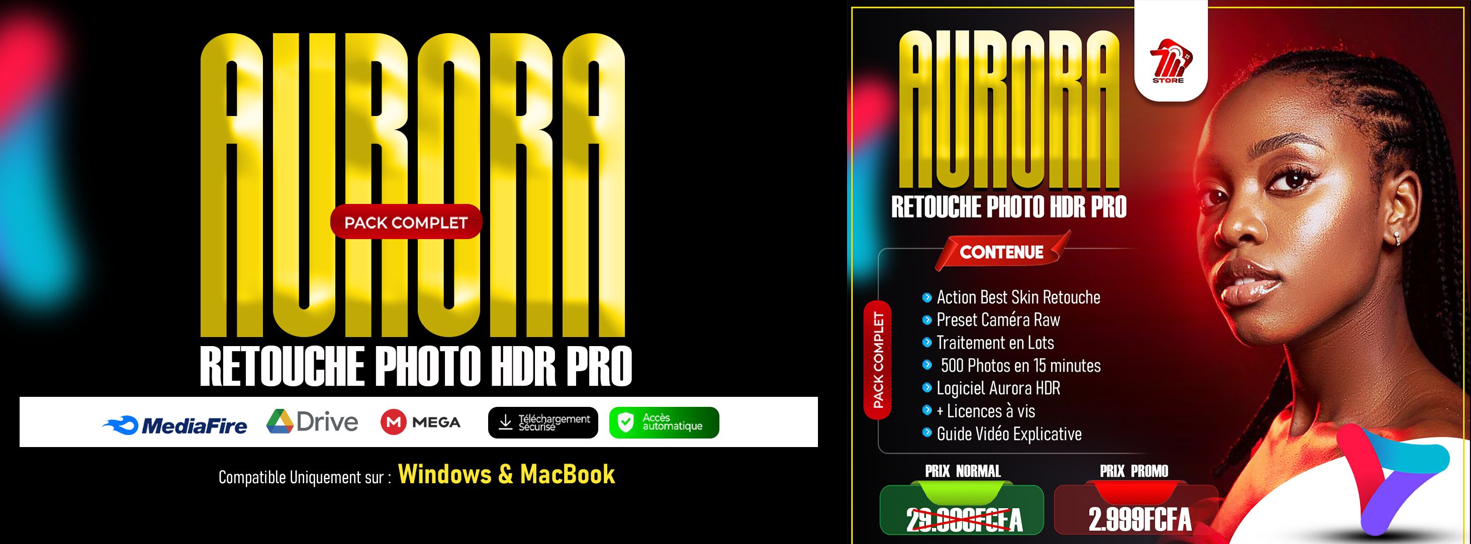 500 photos retouchées en 15 minutes avec Aurora HDR ⚡Gener 250.000FCFA  le moi