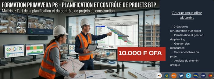 Formation Primavera P6 – Planification et Contrôle de Projets BTP