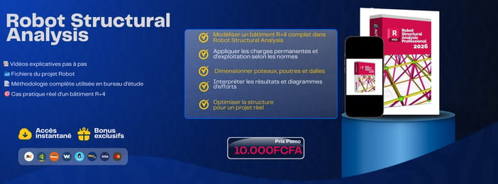 Formation Robot Structural Analysis – cas pratique :Étude et Dimensionnement d’un Bâtiment R+4