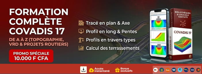 Formation Complète Covadis 17 – De A à Z (Topographie, VRD & Projets Routiers)