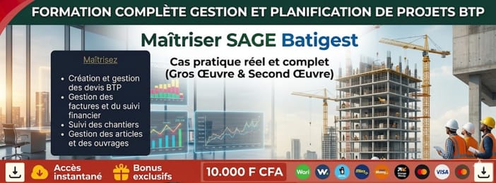 Formation Gestion et Planification de Projets BTP avec SAGE Batigest