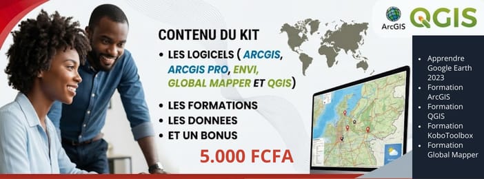 PACK FORMATION SIG COMPLET – Google Earth, ArcGIS, QGIS, KoboToolbox & Global Mapper