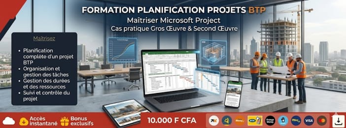 Formation Gestion et Planification de Projets BTP avec MS Project