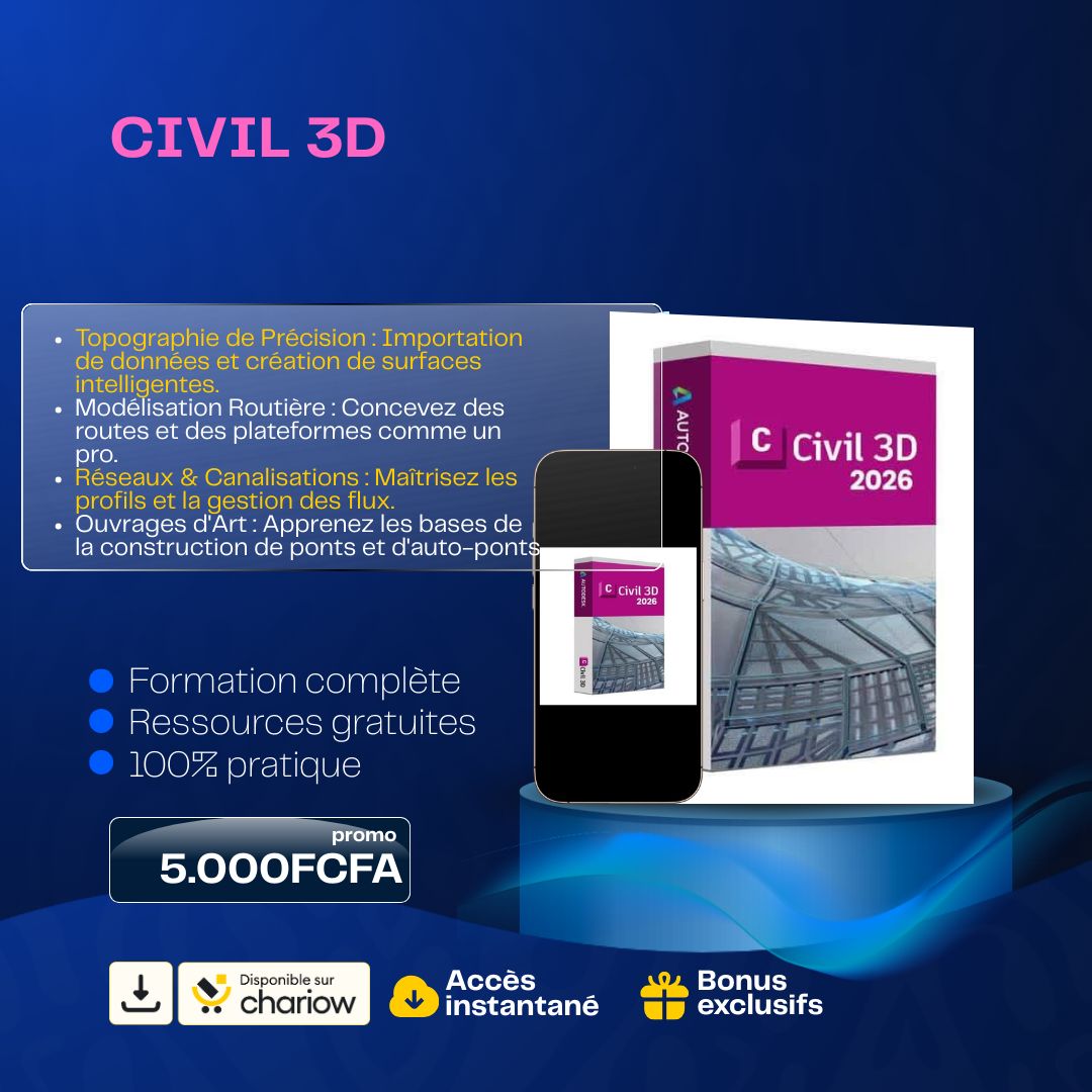 Conception et réalisation d'infrastructures routières avec CIVIL 3D
