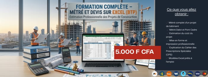 FORMATION COMPLÈTE – MÉTRÉ ET DEVIS SUR EXCEL (BTP)