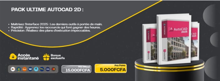 PACK ULTIME AUTOCAD 2D : FORMATION + LOGICIEL + BIBLIOTHÈQUE