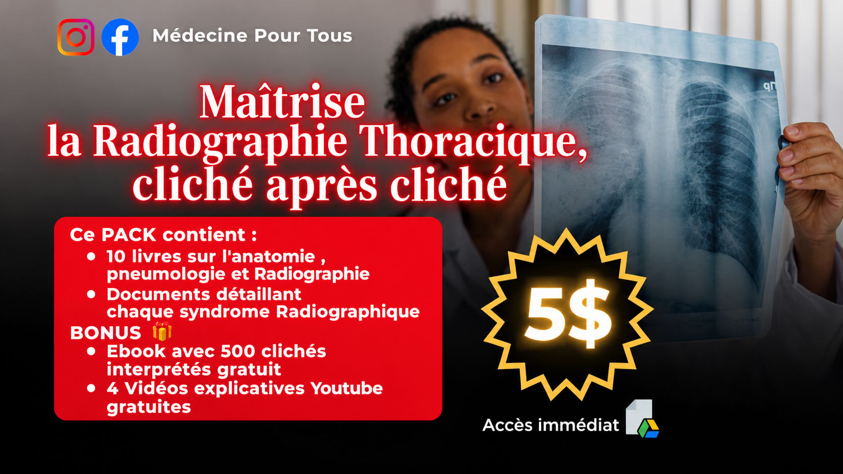 PACK Rx Thorax: Apprenez à Lire les Clichés comme un Pro