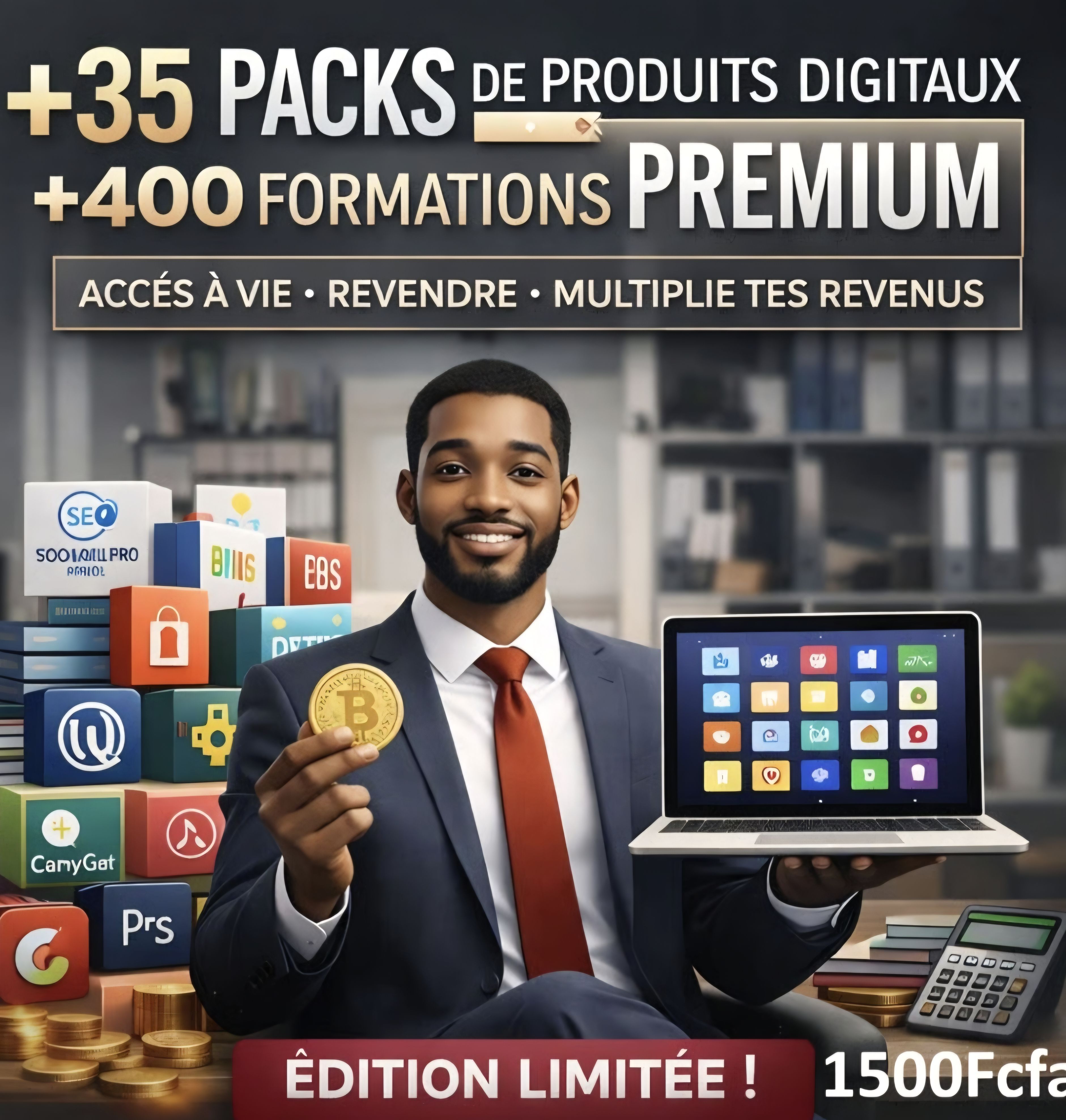 35 Packs de produits digitaux + 400 formation