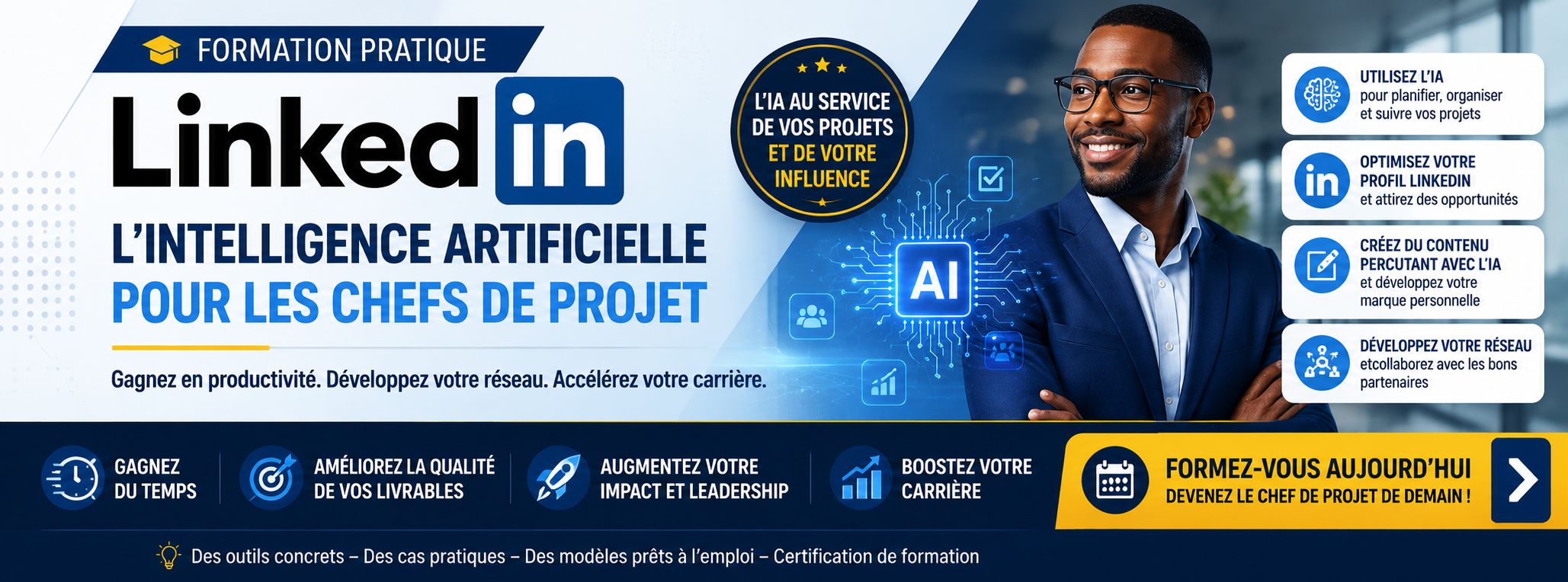 LinkedIn - L'intelligence artificielle pour les chefs de projet
